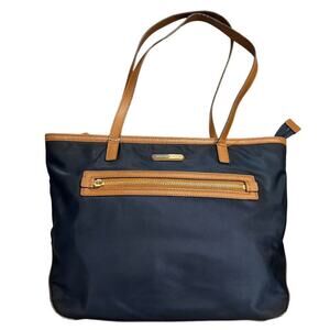 MICHAEL KORS Kempton Women's Nylon Tote Purse Shoulder Bag Navy